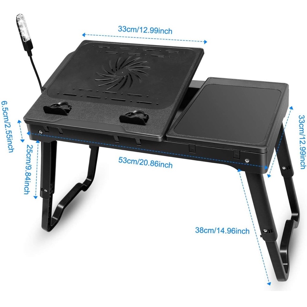 IMounTEK foldable laptop table with light